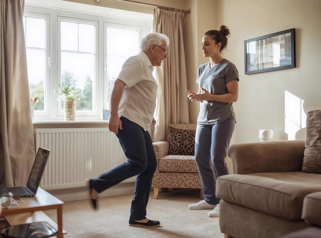 fix the blurry foot of the old man 1